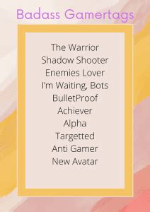 badass girl gamertags|450+ Badass GamerTags and Gaming Names For Xbox, PS4, and More!.